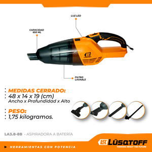 Lusqtoff Combo Hidrolavadora + Aspiradora 18 V (2  Baterias - Cargador)