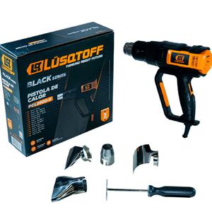 Lusqtoff Pistola De Calor 2000 W + 4 Boquillas - Black Series