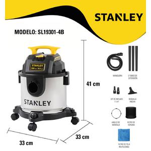 Stanley - Aspiradora 15 Lts 1300w 220v Polvo-liquido