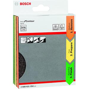 Bosch Set   3 Esponja Abrasiva Contorno S473