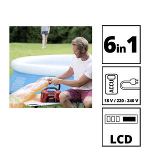 Einhell Inflador Automatico Pressito 18/21 18v (sin Bateria Sin Cargador)