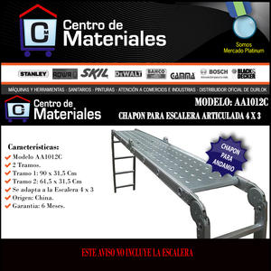 Accesorio Chapon Para Escalera Articulada 4x3 Andamio 29,5 X 86,5 Cm