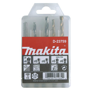 Makita Set  5 Mechas Hex X 1/4  Met 5,6, Mad 5,6 Manp 6mm