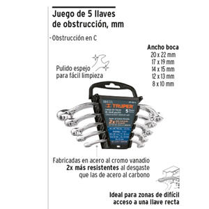 Truper Set   5 Llaves En C Milimetricas
